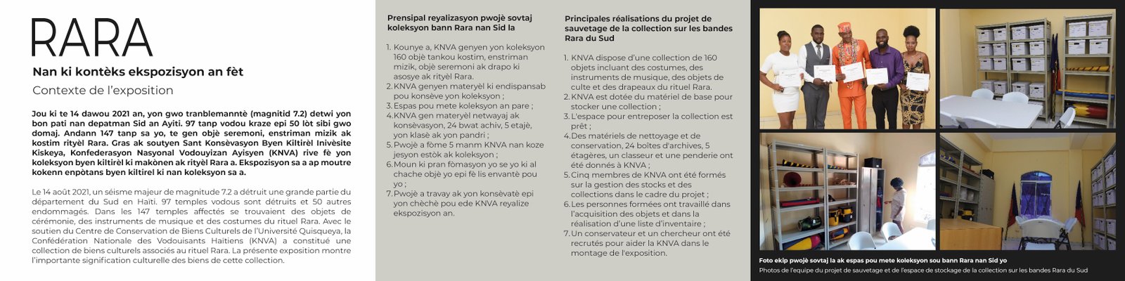 Panneau sur le contexte de l’exposition